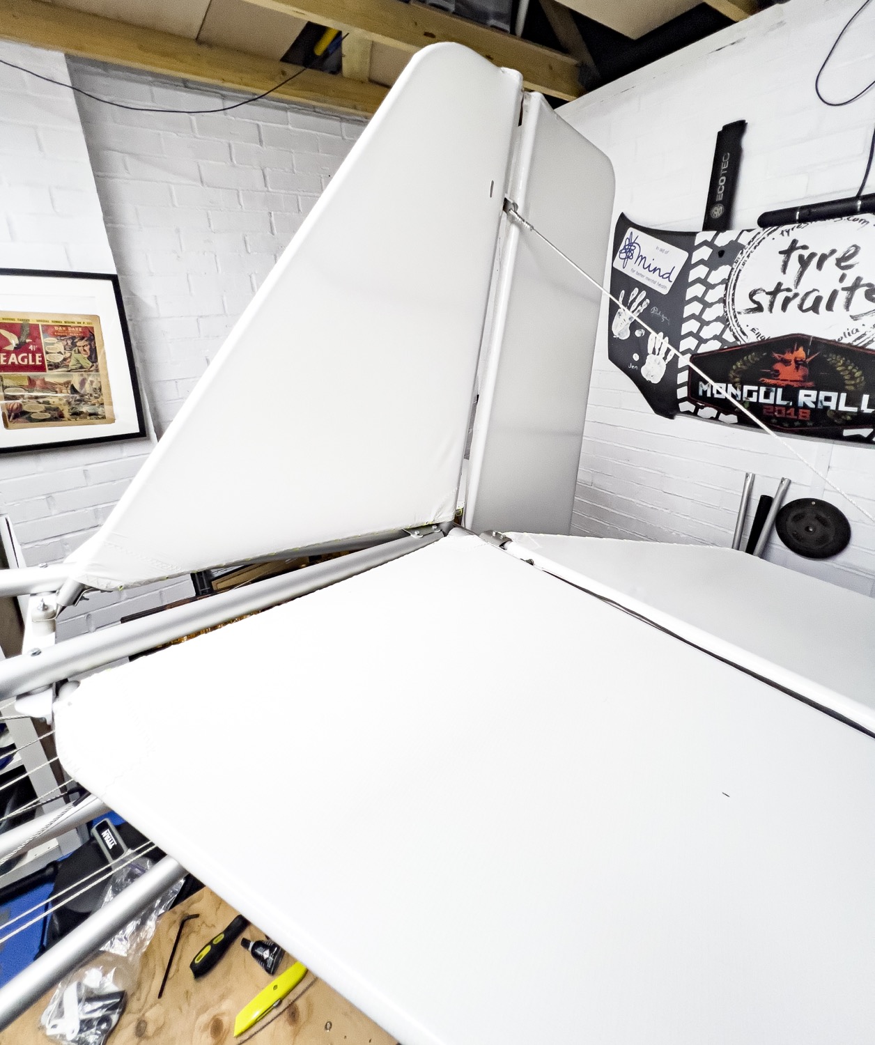 test fitting rudder and elevators